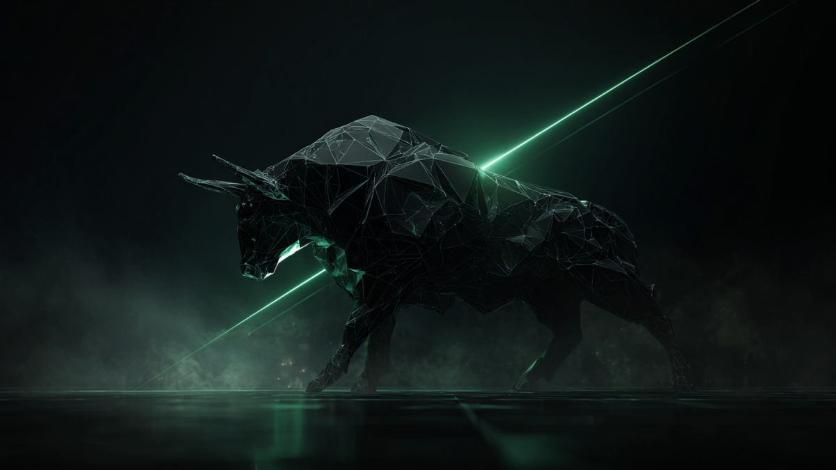 Green polygonal bull representing the Ethereum community's resolve during The DAO crisis